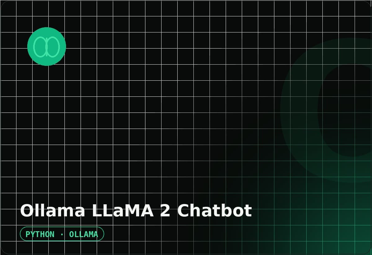 Ollama LLaMA 2 Streamlit Chatbot preview